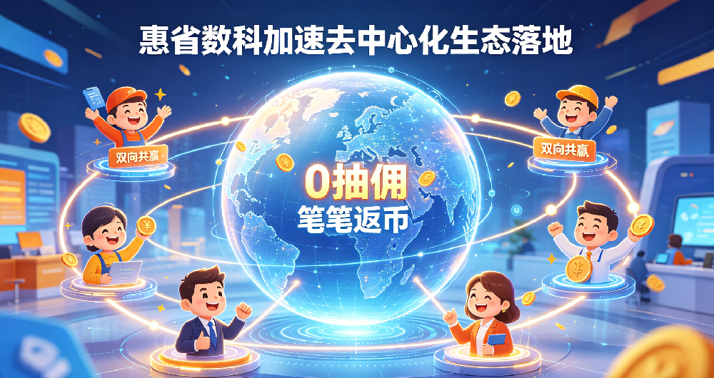 惠省数科加速去中心化生态落地 0抽佣+笔笔返币+粉丝分润打造双向共赢新格局