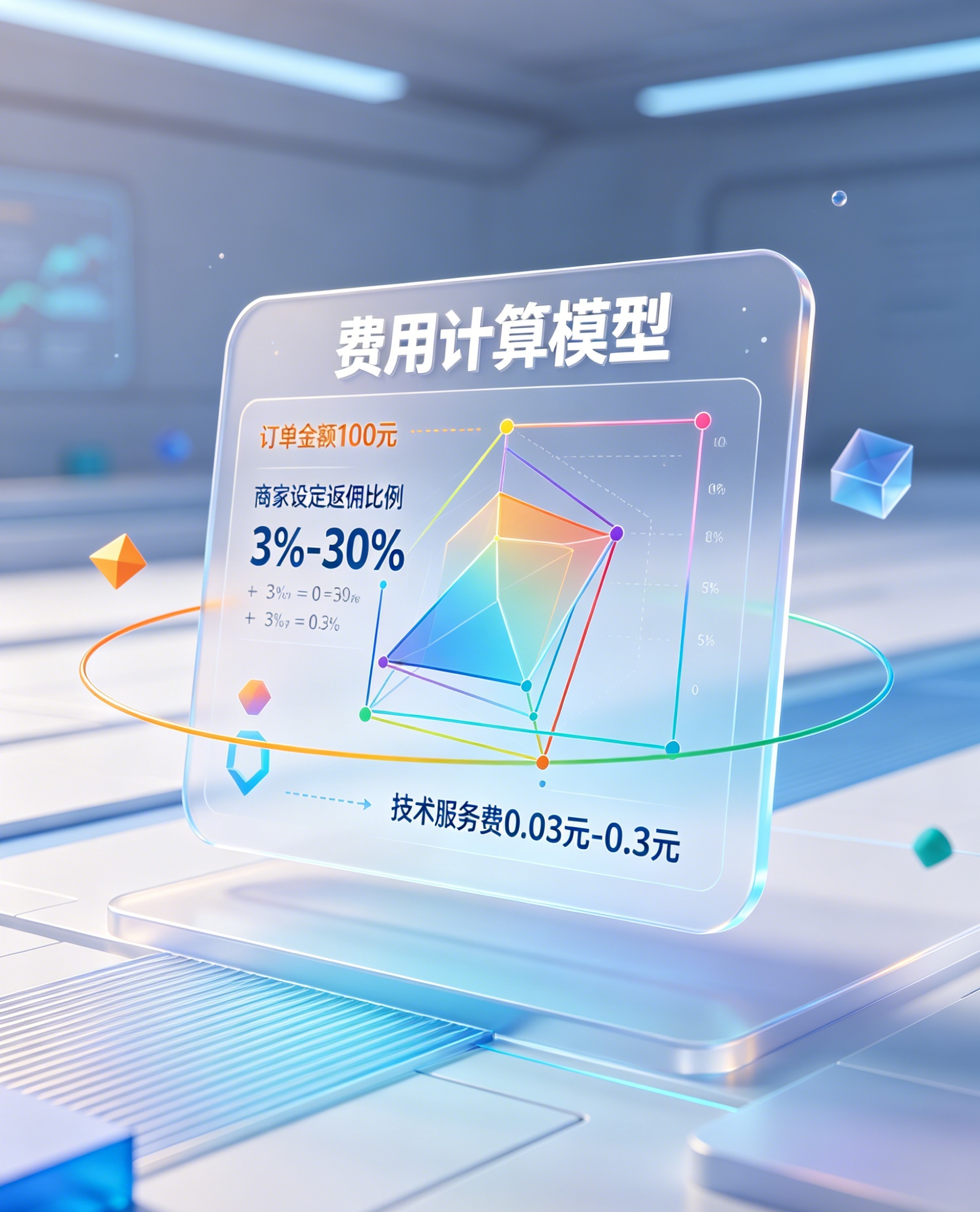 实体店商家对着账单面露疑惑，对比传统平台全额抽佣模式，直观体现多数商家对平台收费规则的不解与顾虑，引出大家对扣费规则、利润损耗的担忧