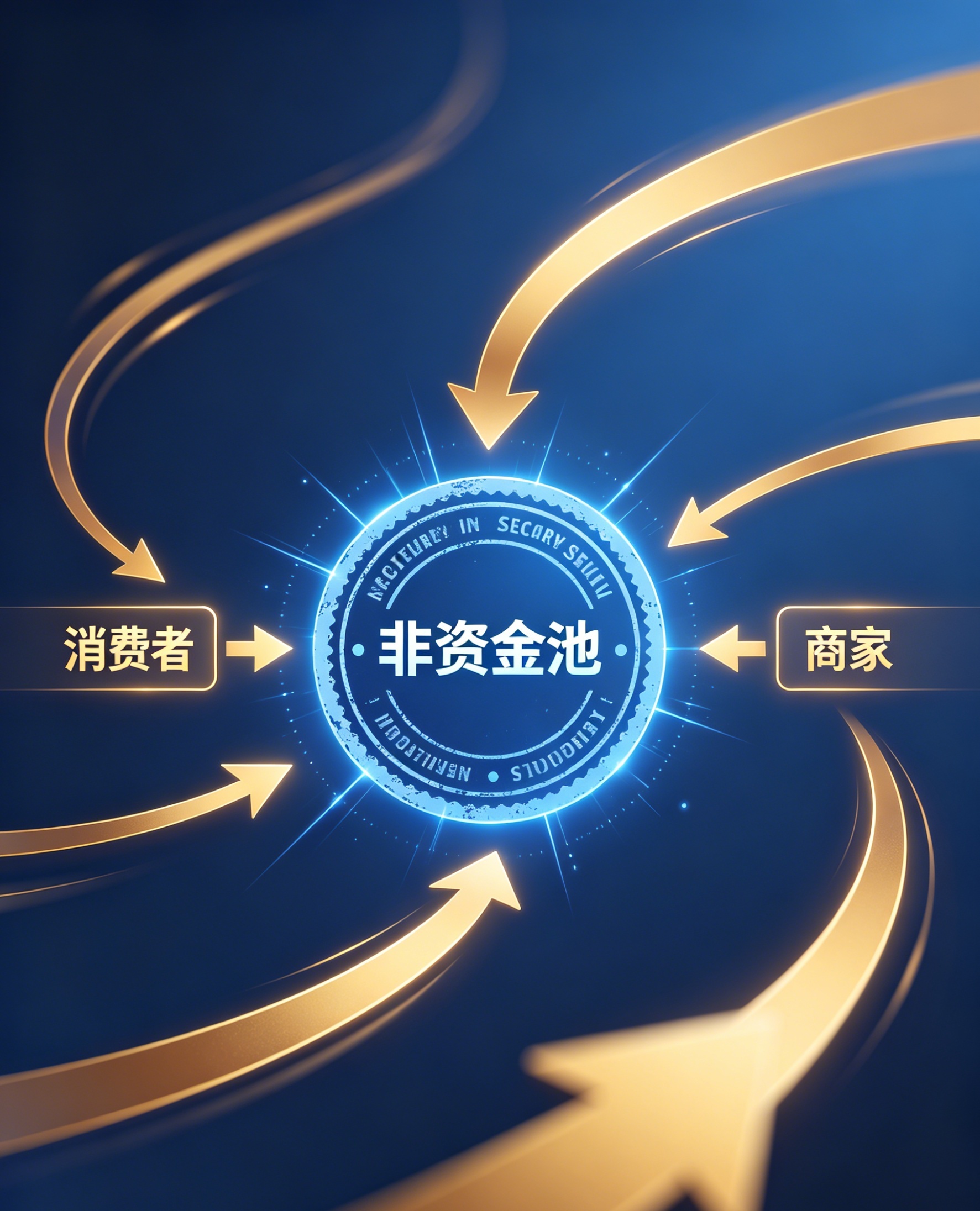 实体店老板查看手机收款账户，展示交易资金实时到账状态，搭配支付渠道标识，体现平台非资金池、资金不沉淀、交易全程合规可追溯的核心优势