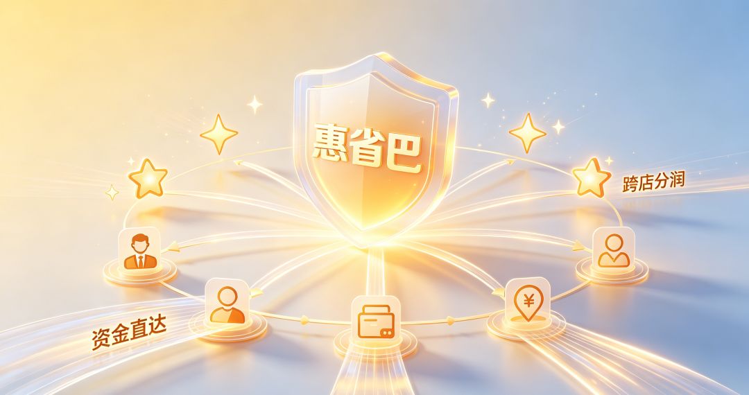 惠省数科惠省巴本地生活 3.0 四大革新优势,非资金池合规资金直达、全程 0 基础平台抽佣、粉丝终身绑定跨店复利分润、全场景自动消费返益,实体门店自主可控数字化经营体系