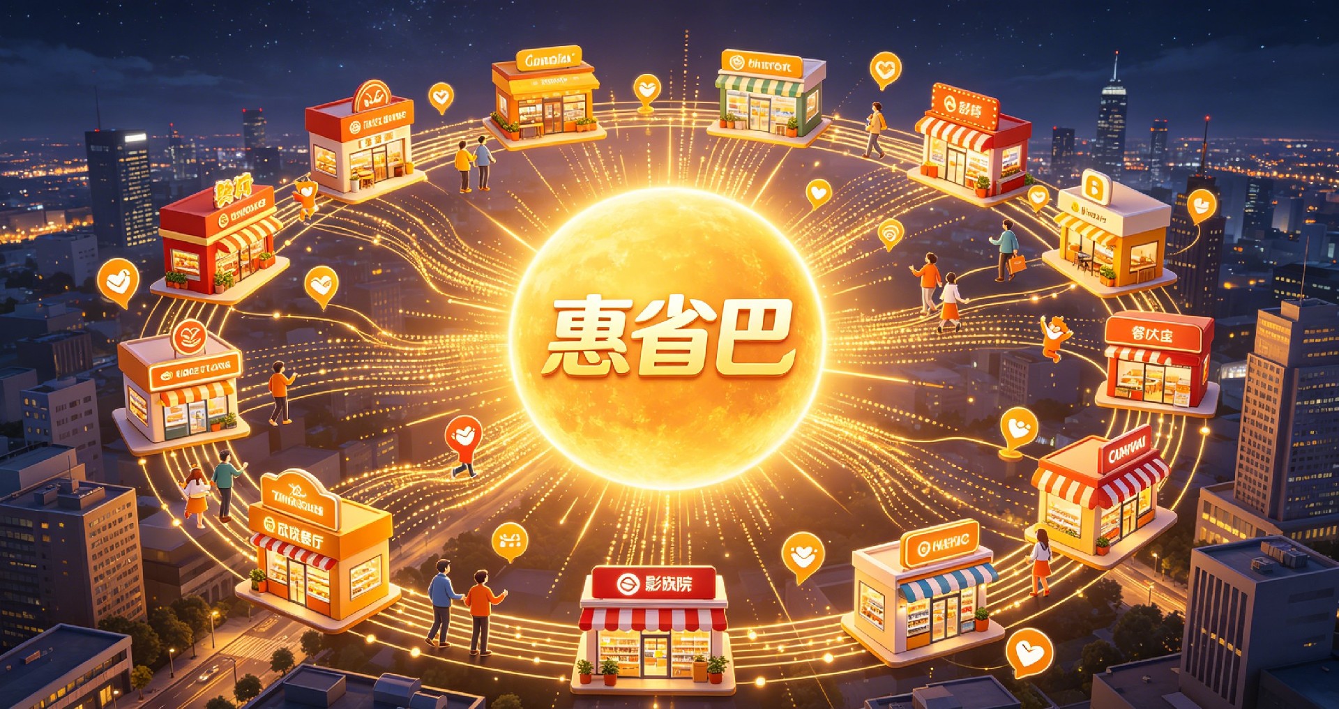 惠省巴,本地生活 3.0, 去中心化商家联盟,同城流量共享