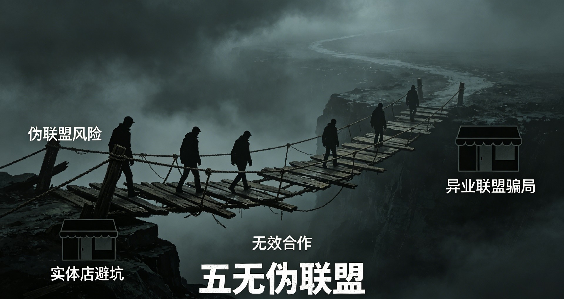 五无伪联盟，异业联盟骗局，伪联盟风险，无效合作，实体店避坑。